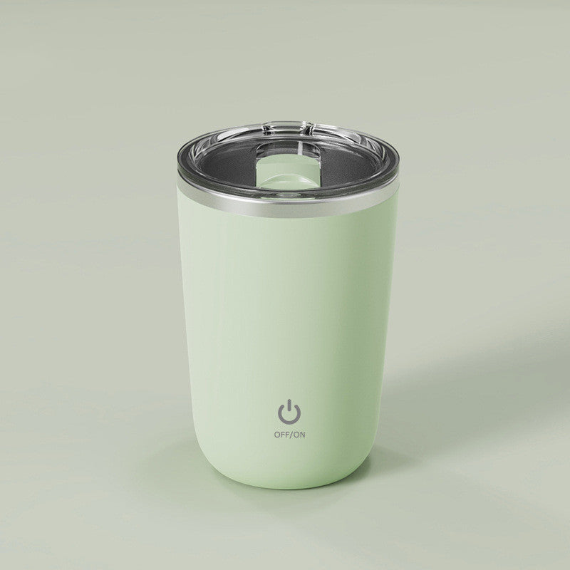 "Electric Stainless Steel Self-Stirring Mug with Automatic Mixing Function - 350ml Capacity for Coffee, Milk, Juice - Convenient Lazy Rotating Design - Ideal Kitchen Gadget"