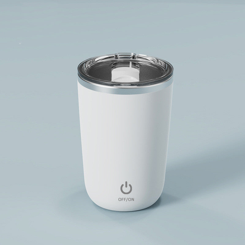 "Electric Stainless Steel Self-Stirring Mug with Automatic Mixing Function - 350ml Capacity for Coffee, Milk, Juice - Convenient Lazy Rotating Design - Ideal Kitchen Gadget"
