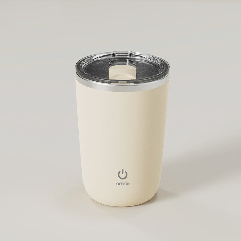 "Electric Stainless Steel Self-Stirring Mug with Automatic Mixing Function - 350ml Capacity for Coffee, Milk, Juice - Convenient Lazy Rotating Design - Ideal Kitchen Gadget"