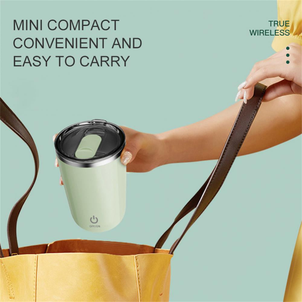 "Electric Stainless Steel Self-Stirring Mug with Automatic Mixing Function - 350ml Capacity for Coffee, Milk, Juice - Convenient Lazy Rotating Design - Ideal Kitchen Gadget"