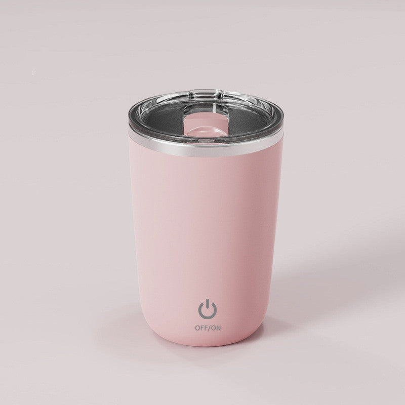 "Electric Stainless Steel Self-Stirring Mug with Automatic Mixing Function - 350ml Capacity for Coffee, Milk, Juice - Convenient Lazy Rotating Design - Ideal Kitchen Gadget"